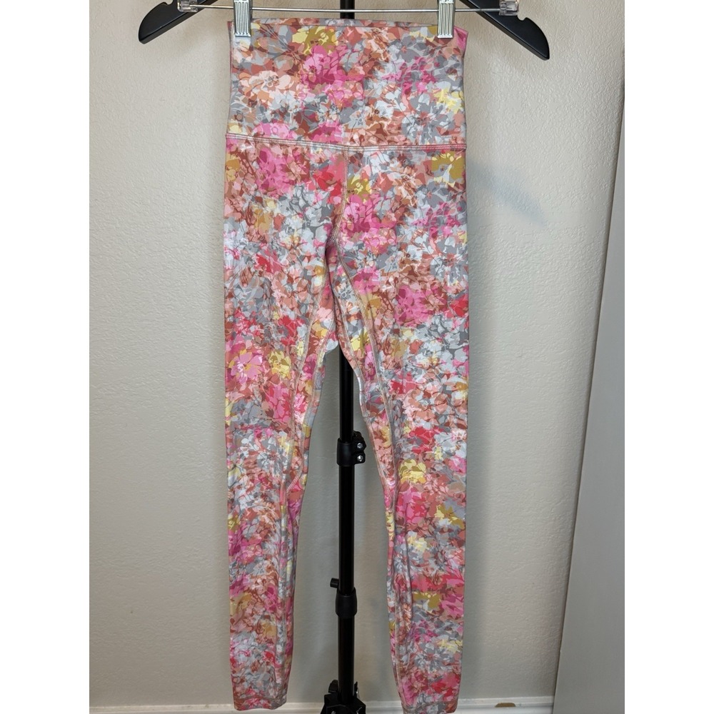 Lululemon Wunder Train Everlux High‑Rise Tight Blossom Multi- Rare Print, Size 2